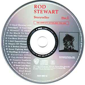 Image of Label Cover of 4xCD - VG/VG+ - ROD STEWART, Storyteller - The Complete Anthology: 1964 - 1990 (Warner Bros. Records; 7599-25987-2, Europe 1989, Box Set, Booklet), Rip and a ciouple of marks on front of Box,  - 2056145S