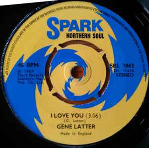 Image of Back Cover of 7" - /VG+ - GENE LATTER, Sign On The Dotted Line / I Love You (Spark; SRL 1063, UK 1975, 4 prong centre), Lightest of marks.,  - 2056160S