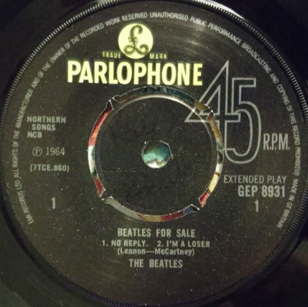 Image of Label Cover of 7" - VG/G+ - THE BEATLES, Beatles For Sale (Parlophone; GEP 8931, UK 1981 Reissue, Laminated Flipback Sleeve, Four Prong Centre ), Light Marks only.,  - 2016251C