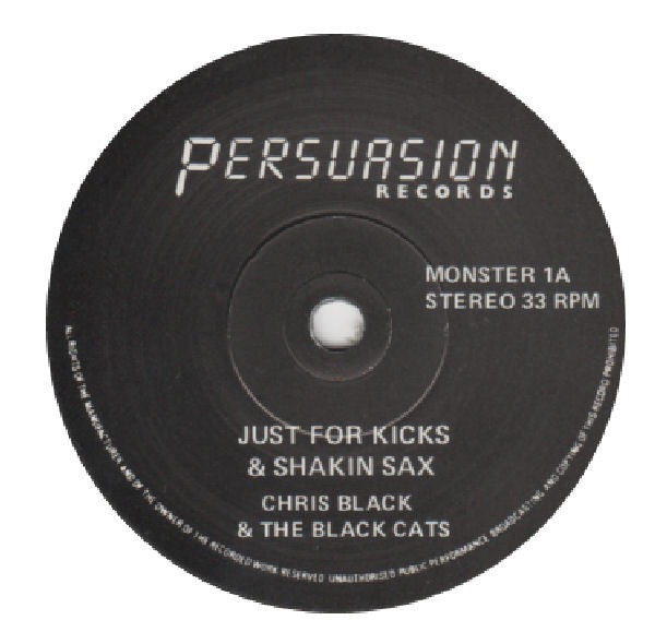 Image of Label Cover of 7" - VG/VG - CHRIS BLACK (5) & BLACK CAT, For Rockers Only (Persuasion Records; MONSTER 1, UK 1980s, Picture Sleeve), Strong VG Throughout ,  - 2016256C