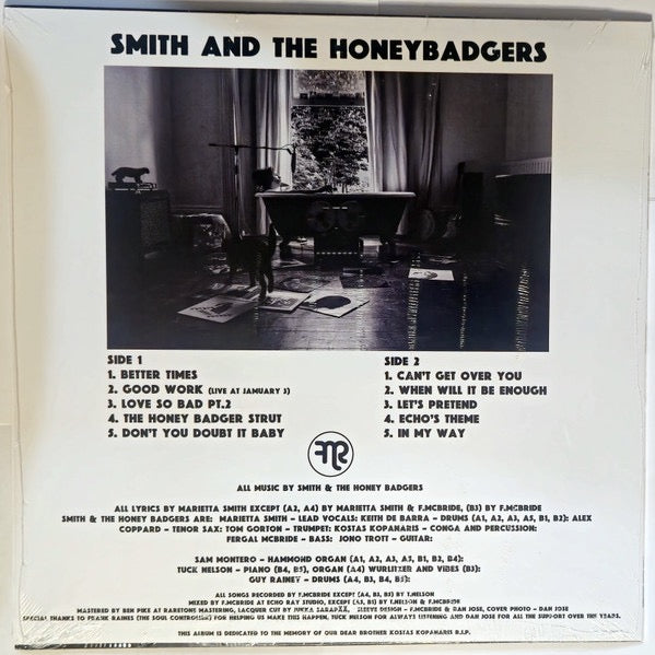 Image of Back Cover of LP - VG+/VG+ - SMITH AND THE HONEY BADGERS, Killing Time (Fnr; FNR-256, US 2025), Still In Opened Shrinkwrap,  - 2016349C