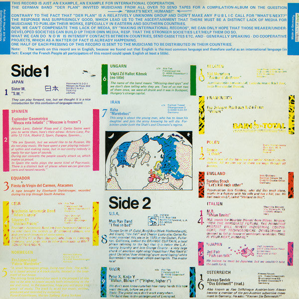 Image of Back Cover of LP - VG+/EX - VARIOUS ARTISTS, Fix Planet! (Ata Tak ; WR 8, Germany 1981, With 7"), ,  - 2026199E