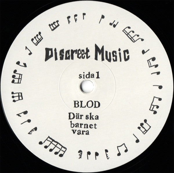 Image of Label Cover of LP - EX/EX - BLOD, D r Ska Barnet Vara (Discreet Music ; 13, Sweden 2023, Silk Screened Sleeve With Brown Ink, Insert), ,  - 2026183E