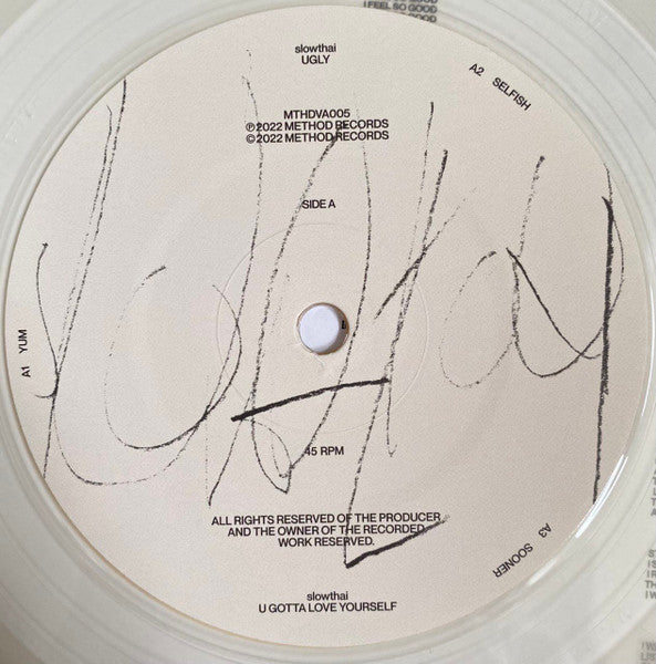 Image of Label Cover of LP - EX/EX - SLOWTHAI, U Gotta Love Yourself (Method Records; MTHDVA005, UK 2023, Gatefold, 2 Inners & Insert, Clear Vinyl, Signed Sleeve), ,  - 2026210E