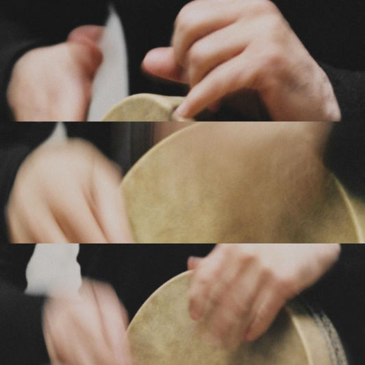 Image of Front Cover of 12" - NEW/NEW - RICARDO VILLALOBOS & MOHAMMAD REZA MORTAZAVI, Swamp (Ricardo Villalobos Version) (Latency; LTNC36LP, Europe 2026), , Ricardo Villalobos runs wild on Mohammad Reza Mortazavi’s Persian tombak hand drum actions, expanding a 4 min kernel of inspiration into 24 minutes of mesmerising polyrhythmic traction. From an original ‘Swamp’ piece that practically recalls Ricardo’s style of slinky minimal techno sorcery to begin with, the Chilean-German maverick derives a more drivin