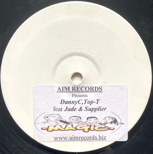 Image of Front Cover of 12" - /VG - DANNY C, TOP-T FEAT. JADE & SUPPLIER, Magic (AIM Records; AIM017, UK 2004, White Label), No sticker or stamp, A1	Magic (2Step)A2	Magic (4x4)B1	Magic (Wesley Jay & Excel Mix)B2	Magic (Original) - 2016448C