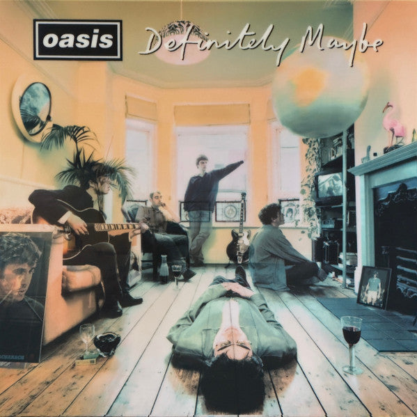 Image of Front Cover of 2xLP - VG+/VG+ - OASIS, Definitely Maybe (Big Brother; BLOOD330, UK 2024, Gatefold Lenticular Sleeve, 2 Inners, 180 Gram Vinyl, Yellow / Blue / White Colour-In-Colour Vinyl, Numbered Limited Edition of 15,000), 1272/15000,  - 2026277E