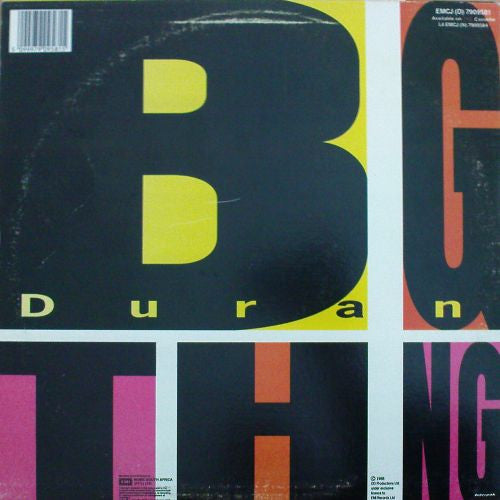 Image of Back Cover of LP - VG/VG - DURAN DURAN, Big Thing (EMI; EMCJ (D) 7909581, South Africa 1988, Inner), Edge and ring wear.,  - 2016456C