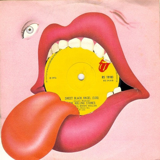 Image of Back Cover of 7" - VG/VG+ - THE ROLLING STONES, Tumbling Dice (Rolling Stones Records; RS 19103, UK 1972, Die Cut Company Sleeve, Solid Centre), Clean copy, Light sleeve wear,  - 2016452C
