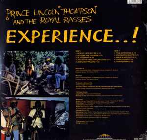 Image of Back Cover of LP - EX/VG+ - PRINCE LINCOLN THOMPSON, THE ROYAL RASSES, Experience..! (Burning Sounds Recordings Ltd.; BSRLP851, UK 2022 Reissue, Yellow Vinyl), ,  - 2046237S