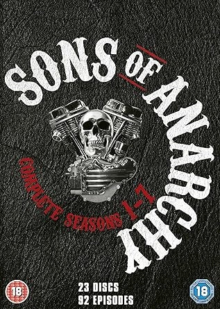 Image of Front Cover of 11xBlu-Ray - VG+/VG+ - KURT SUTTER, Sons of Anarchy: Complete Seasons 1-4 (20th Century Studios; , Europe 2014, Box Set, Region B, A, C, (18)), , Complete seasons 5-7 of the popular US biker drama series. - 2036201E