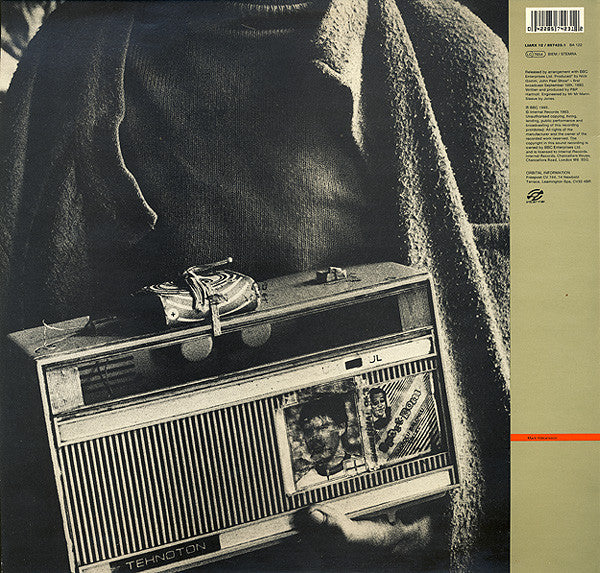 Image of Back Cover of 12" - /G+ - ORBITAL, Peel Session (Internal; LIARX12, UK 1994, Plain Sleeve), Lots of light hairlines across both sides of disc.,  - 2016505C