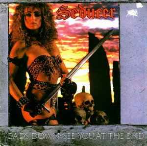 Image of Front Cover of LP - G+/VG - SEDUCER, 'Eads Down - See You At The End (Stud Records; STUDLP 2, UK 1986), Rip to sleeve front,  - 2026333E