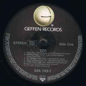 Image of Label Cover of LP - VG/VG+ - E Z O*, E Z O (Geffen Records; 924 143-1, Germany 1987, Inner), Corner crease, spine has notch cut.  ,  - 2026336E