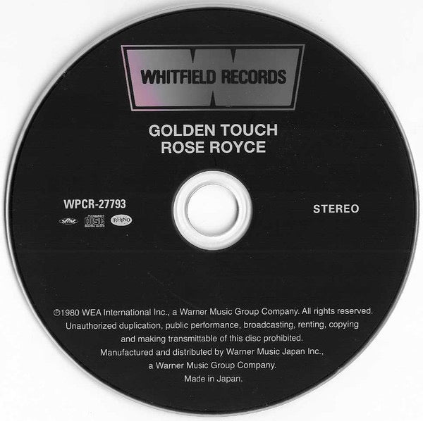 Image of Label Cover of CD - M/M - ROSE ROYCE, Golden Touch (Warner Music; WPCR-27793, Japan 2014 Reissue, With OBI), Still SEALED In Shrinkwrap,  - 2016542C