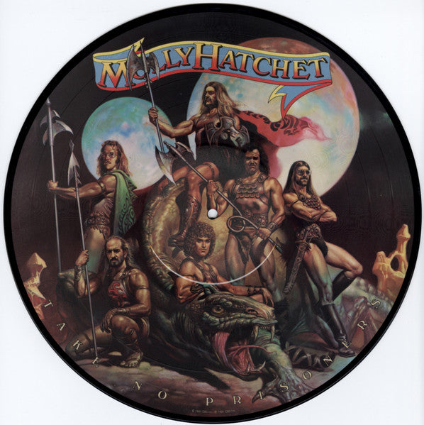 Image of Label Cover of LP - VG/EX - MOLLY HATCHET, Take No Prisoners (Epic; AS99-1320, US 1981, Promo Only, Die Cut Sleeve, Picture Disc), Still SEALED In Shrinkwrap but with edge & ring wear, corner bump,  - 2146003S