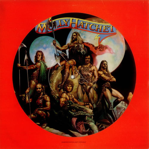 Image of Front Cover of LP - VG/EX - MOLLY HATCHET, Take No Prisoners (Epic; AS99-1320, US 1981, Promo Only, Die Cut Sleeve, Picture Disc), Still SEALED In Shrinkwrap but with edge & ring wear, corner bump,  - 2146003S