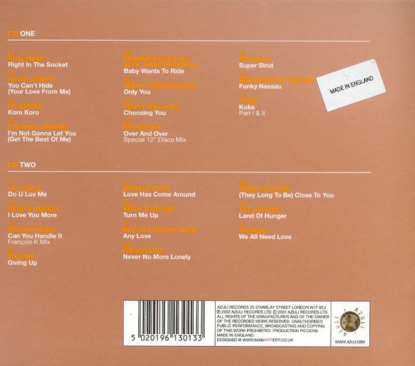 Image of Back Cover of CD - VG+/VG+ - FRAN OIS K, Choice (A Collection Of Classics) (Azuli Records ; AZCD13, UK 2002), Corner Bumps,  - 2156019S
