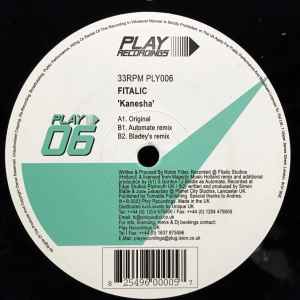 Image of Back Cover of 12" - VG/G+ - FITALIC, Kanesha (Play Recordings; PLY006, UK 2002), ,  - 2146059S