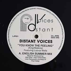 Image of Front Cover of 12" - /VG+ - DISTANT VOICES, You Know The Feeling (Distant Voices; LJP001, UK 1992), ,  - 2146063S