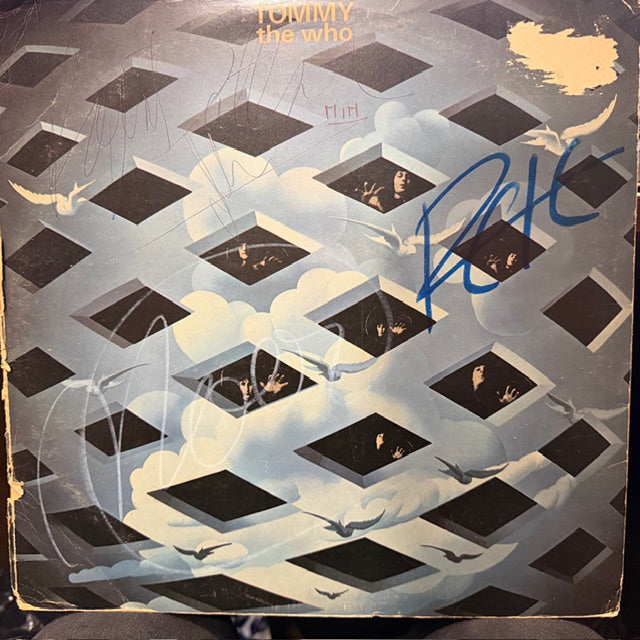 Image of Front Cover of 2xLP - G+/G+ - THE WHO, Tommy - SIGNED BY ALL 4 ORIGINAL MEMBERS (Track Record Black Auto-Coupled Labels; 2657 002, UK 1970s Reissue, Triple Gatefold With Patent Pending Above Track Logo On Rear Sleeve, Unnumbered Limited Edition Booklet), ,  - 2126034E