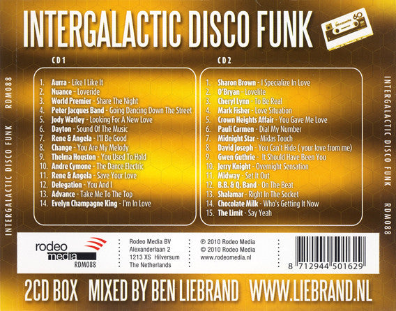 Image of Back Cover of 2xCD - VG+/VG+ - BEN LIEBRAND, Intergalactic Disco Funk (Rodeo Media; RDM088, Netherlands 2010), Opened Instore,  - 2156045S