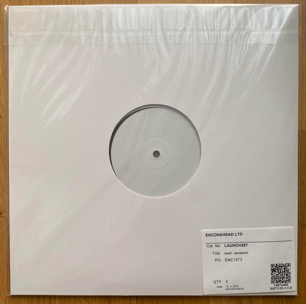 Image of Front Cover of LP - VG+/VG+ - GOAT, Oh Death (Rocket; LAUNCH287S, Europe 2022, Test Pressing, Die Cut Generic Test Pressign Sleeve), ,  - 2126010E