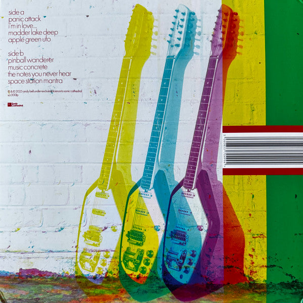 Image of Back Cover of LP - VG/VG+ - ANDY BELL, Pinball Wanderer (Sonic Cathedral; scr300lp, UK 2025, Inner, No Print, Magenta Vinyl), Top right corner crease.,  - 2116182C