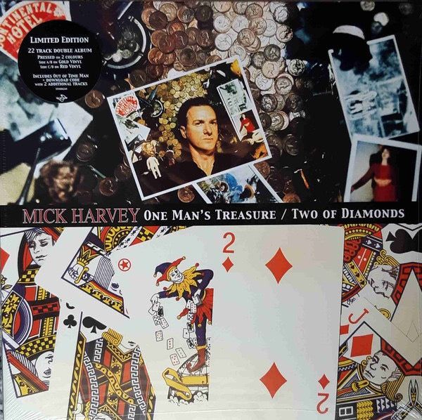 Image of Front Cover of 2xLP - VG+/VG+ - MICK HARVEY, One Man's Treasure / Two Of Diamonds (Mute; STUMM249, Europe 2023, Gatefold, Gold & Red Vinyl), ,  - 2116202C