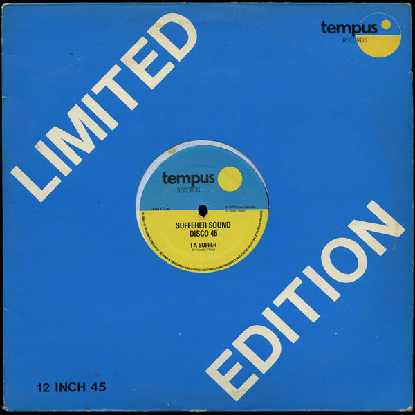 Image of Front Cover of 12" - VG/VG+ - SUFFERER SOUND, I A Suffer / National Front (Tempus Records; TEMD 2, UK 1978, Company Sleeve), ,  - 2146141S