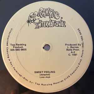 Image of Front Cover of 12" - /VG - LOVE JOYS / LOVE JOYS & JAH BATTA, Sweet Feeling / Sweet Feeling (Top Ranking International; none, US 1981), Marks on A side but doesn't affect play.,  - 2146176S