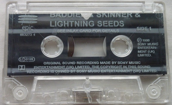 Image of Label Cover of Cassette - VG/VG+ - BADDIEL & SKINNER & LIGHTNING SEEDS, Three Lions (Epic; 663273 4, UK 1996, Slipcase), ,  - 2116303C