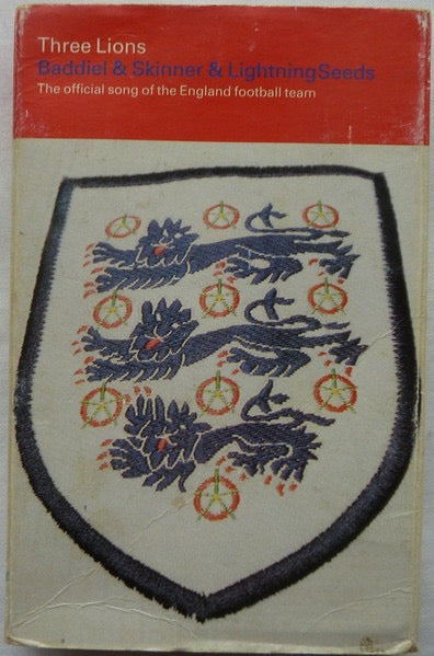 Image of Front Cover of Cassette - VG/VG+ - BADDIEL & SKINNER & LIGHTNING SEEDS, Three Lions (Epic; 663273 4, UK 1996, Slipcase), ,  - 2116303C