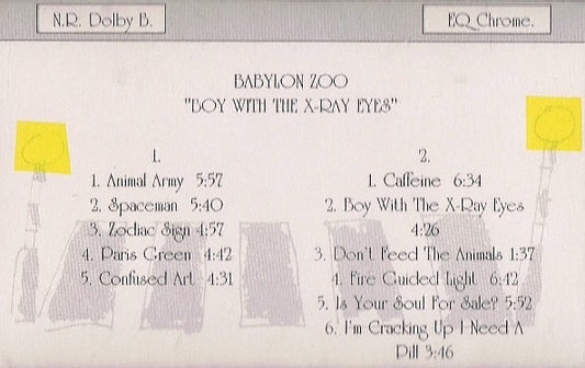 Image of Front Cover of Cassette - VG+/VG - BABYLON ZOO, The Boy With The X-Ray Eyes (EMI; none, UK 1996, Promo), ,  - 2116304C
