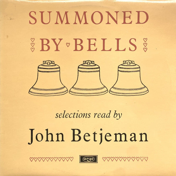Image of Front Cover of LP - VG/VG - JOHN BETJEMAN, Summoned By Bells (Argo Blue Labels; PLP 1069, UK Reissue, Laminated Front Sleeve, Mono), ,  - 2116297C