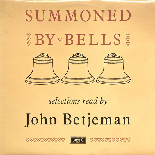 Image of Front Cover of LP - VG/VG - JOHN BETJEMAN, Summoned By Bells (Argo Blue Labels; PLP 1069, UK Reissue, Laminated Front Sleeve, Mono), ,  - 2116297C