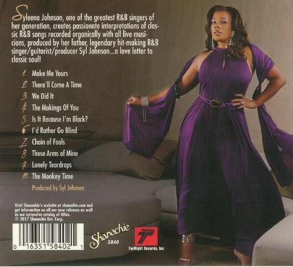 Image of Back Cover of CD - M/M - SYLEENA JOHNSON, Rebirth Of Soul (Shanachie ; SHANCD 5840,   2017, Fold Over Sleeve), Still SEALED In Stickered Shrinkwrap,  - 2136050E