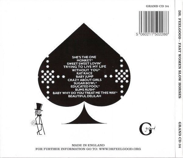 Image of Back Cover of CD - VG+/VG+ - DR. FEELGOOD, Fast Women & Slow Horses (Grand Records; GRAND CD 34, UK 2013, Digipak), ,  - 2116351C