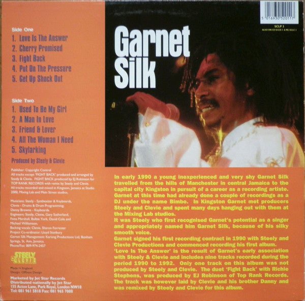 Image of Back Cover of LP - VG/VG+ - GARNETT SILK, Love Is The Answer (Steely & Clevie Records; SCLP 3, UK 1994), ,  - 2126133E