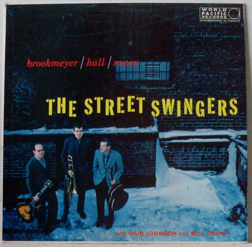 Image of Front Cover of LP - VG/VG+ - BROOKMEYER / HALL / RANEY WITH OSIE JOHNSON AND BILL CROW, The Street Swingers (World Pacific Records ; PJ-1239, US 1958), Few Hairlines on Vinyl. Small Seam Splits on Top and Bottom of sleeve.,  - 2146235S