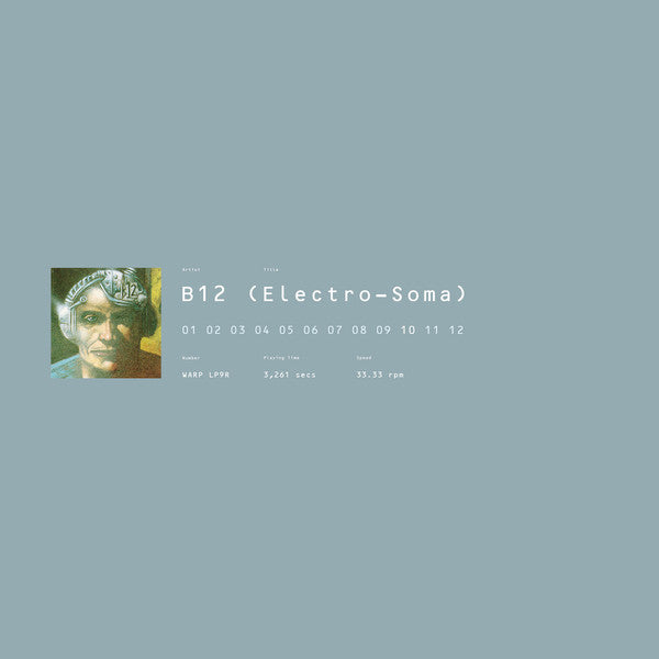 Image of Front Cover of 2xLP - NEW/NEW - B12, Electro-Soma (Warp; WARPLP9R, UK 2017 Reissue, Booklet, Download Code), ,  - 2116409C