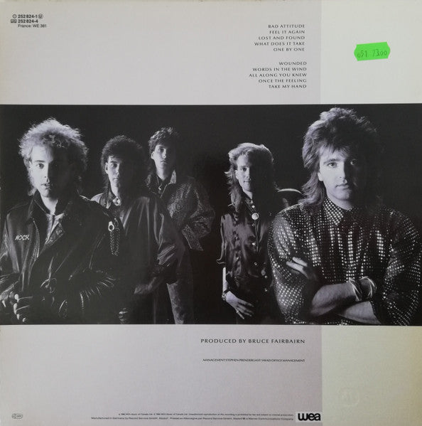 Image of Back Cover of LP - VG/VG+ - HONEYMOON SUITE, The Big Prize (WEA; 252 824-1, Europe 1985, Inner), ,  - 2116326C