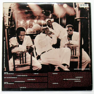 Image of Back Cover of 2xLP - VG/G+ - BOYZ II MEN, Evolution (Motown; 314 530 819-1, US 1997), Record one has more marks than two. Sleeve in hype stickered shrink-wrap, with bumped corners; wear and small rips along opening,  - 2116380C