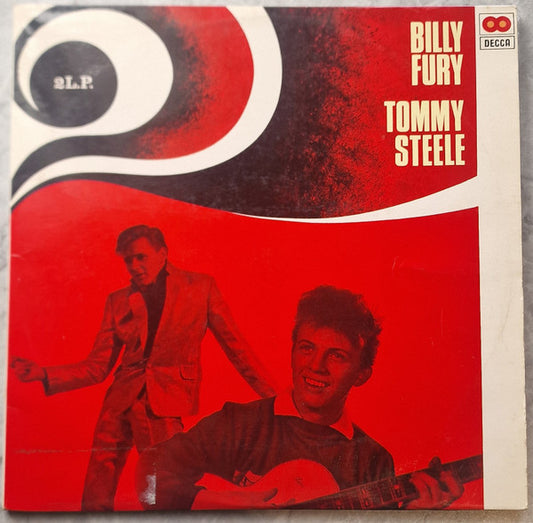 Image of Front Cover of 2xLP - VG/VG - BILLY FURY - TOMMY STEELE, 2 LP (Decca; DA 207/208, Belgium 1967, Laminated Gatefold Sleeve), Light mottling, Small nick to sleeve opening,  - 2116331C