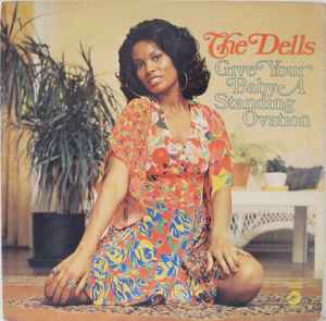 Image of Front Cover of LP - VG+/G+ - THE DELLS, Give Your Baby A Standing Ovation (Cadet; CA 50037, US 1973), Marks on disc. Plays well.,  - 2126112E