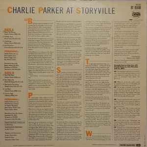 Image of Back Cover of LP - VG/VG - CHARLIE PARKER, At Storyville (Blue Note; BT-85108, France 1985, DMM (Direct Metal Mastering)), Light marks. Ringwear on sleeve.,  - 2126125E