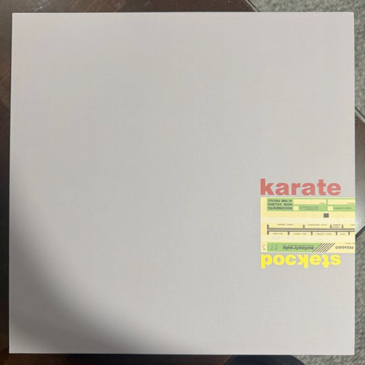 Image of Front Cover of LP - NEW/NEW - KARATE, Pockets (Numero Group; NUM908LP-C1, Europe , Inner & Insert, Opaque Grey Vinyl), , Karate s defiant and final studio album punctuates a 12-year discography that spanned harDCore-style catharsis to feedback-saturated improv. This  04 classic skipped the Friendster migration for back-tobasics songwriting suffused with jazz phrasings and beat-inspired lyricism. Featuring Codeine/Come guitarist Chris Brokaw, Pockets is remastered from the original analog tapes and 