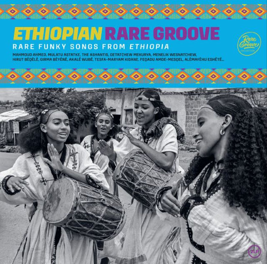 Image of Front Cover of 2xLP - NEW/NEW - VARIOUS ARTISTS, Ethiopian Rare Groove (Wagram Music; 3507386, Europe 2026), , Through a series of double vinyl releases, the Rare Groove Collection explores the fusion of World Music with Soul, Funk and Disco. In this new Ethiopian volume, discover the unique alchemy born in the clubs and cabarets of a buzzing Addis Ababa, a sonic heritage as rare as it is precious! With: Mahmoud Ahmed, Mulatu Astatke, The Ashantis, Getatchew Mekurya, Menelik Wesnatchew, Hirut B q l