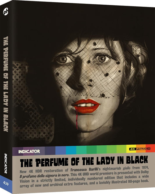 Image of Front Cover of Blu-Ray - VG+/VG+ - FRANCESCO BARILLI, The Perfume of the Lady in Black (Indicator; , US 2025, 4K UHD Limited Edition), Strong VG+,  - 2156140S