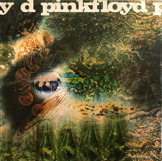 Image of Front Cover of LP - VG/G - PINK FLOYD, A Saucerful Of Secrets (Columbia Black & Silver Labels With Two EMI Boxes; SCX 6258, UK 1970 Reissue, Laminated Flipback G&L Sleeve, Track B3 Correctly Listed), Light marks and mottling, Sleeve has some laminate creasing ,  - 2116520C